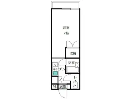 メゾン・ド・アムール長町(1K/1階)の間取り写真