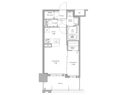 ネストピア博多グランドステージIII(1LDK/5階)の間取り写真