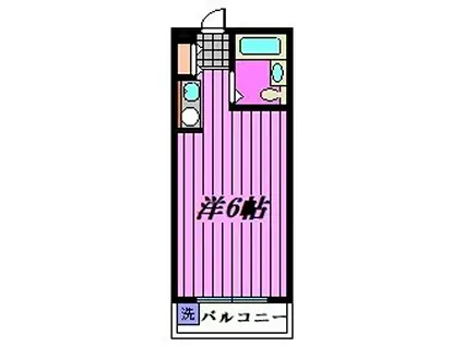ベローチェ谷塚(ワンルーム/3階)の間取り写真