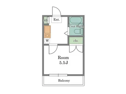 シティやまもと(1K/1階)の間取り写真