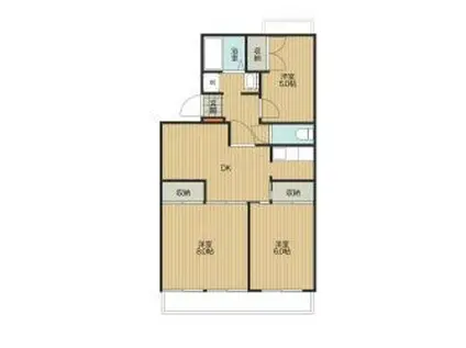 ベルハイツ高嶺(3LDK/1階)の間取り写真