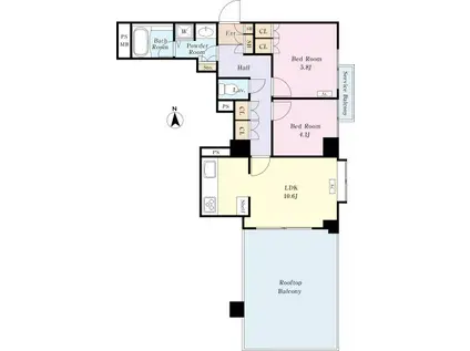 ガーデンホームズ白金(2LDK/3階)の間取り写真