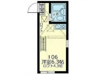 上星川ジャポルタージ(ワンルーム/1階)の間取り写真