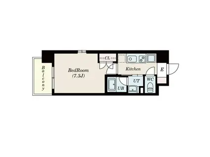 レーベスト平安(1K/6階)の間取り写真