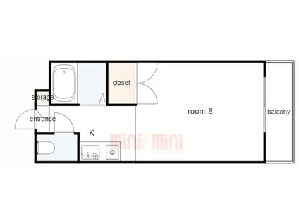 グッドライフ大津和III(ワンルーム/1階)の間取り写真