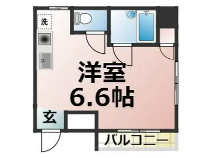 第二田中ビル(ワンルーム/3階)の間取り写真