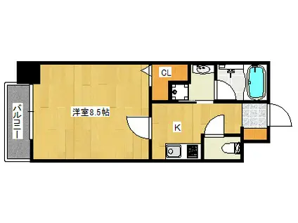 SAKURA PARK(1K/4階)の間取り写真