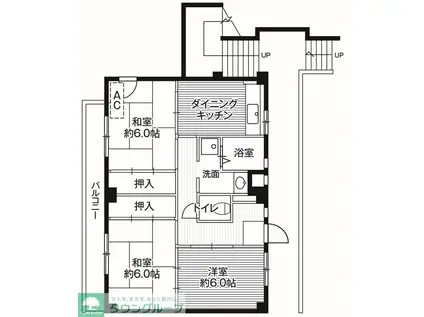 ビレッジハウス秋多4号棟(3DK/1階)の間取り写真