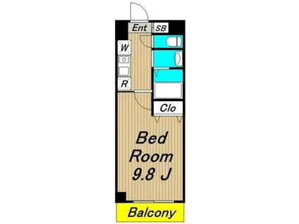 ビューテラス高井戸(1K/3階)の間取り写真