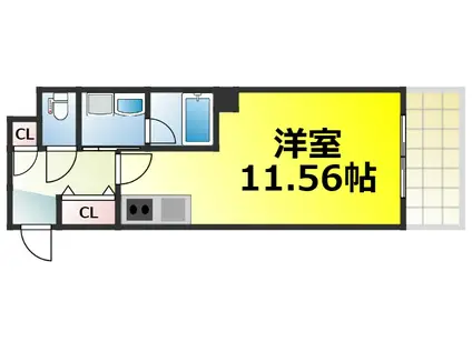 THE PREMIUM AQUA(1K/3階)の間取り写真