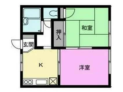 アネックス春日部7期(2K/1階)の間取り写真