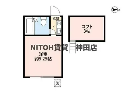 アサクラハイツ(ワンルーム/1階)の間取り写真