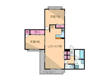 ヴィラージュ日吉(3LDK/1階)の間取り写真