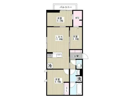 SANMARINO.D.CASA(3LDK/2階)の間取り写真