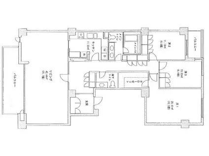 駒沢ガーデンハウス(3LDK/4階)の間取り写真