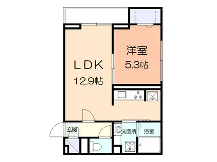 GRAN COURT(1LDK/1階)の間取り写真