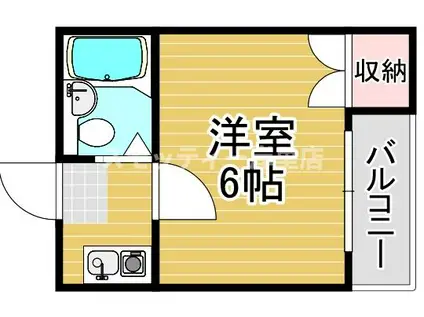 ラフォーレ千本南(1K/4階)の間取り写真