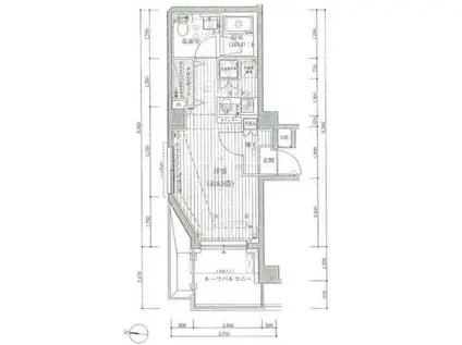 プレール・ドゥーク豊洲スクエア(1K/5階)の間取り写真