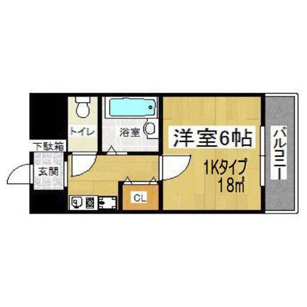 イマザキマンション エヌワン(1K/2階)の間取り写真