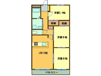 エクセリアSAY(3LDK/1階)の間取り写真