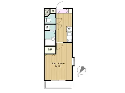 フォルトゥーナ ツイキ(1K/3階)の間取り写真