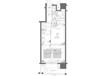 ZOOM日本橋蛎殻町(1LDK/6階)の間取り写真