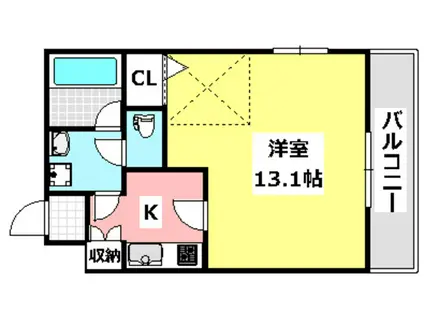 メゾンプレジール(1K/2階)の間取り写真
