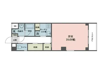 ドゥーエ武蔵小金井(1K/1階)の間取り写真