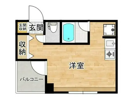 N ニューバンブー武蔵小山(ワンルーム/2階)の間取り写真