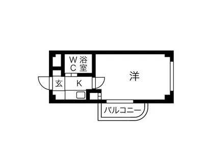 プレアール東加古川(1K/3階)の間取り写真