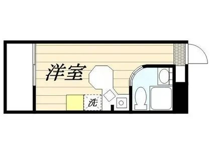 ラパルフェドフォルティーヌ(ワンルーム/3階)の間取り写真