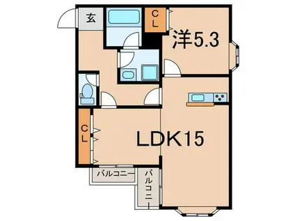 ベイグランデ品川(1LDK/3階)の間取り写真