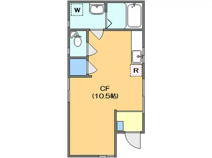 プレアデス雪ヶ谷(ワンルーム/2階)の間取り写真