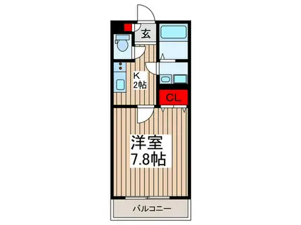 リブリ・PRIMROSE(1K/2階)の間取り写真