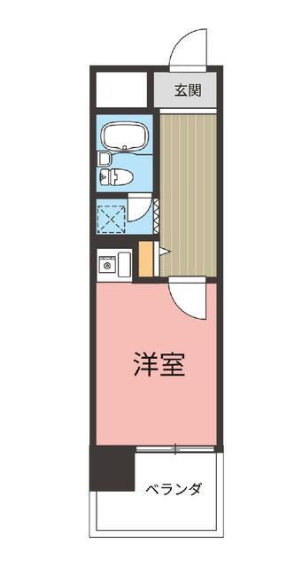 朝日プラザステーションコア福山西町(ワンルーム/5階)の間取り写真
