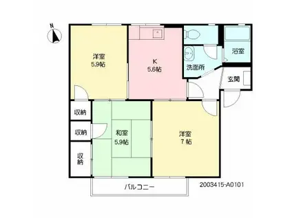 シンセリティ(1SLDK/1階)の間取り写真