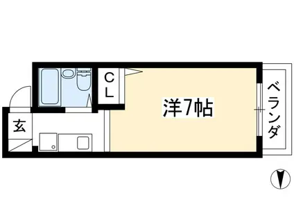 エスペランサTAKAGI(1K/2階)の間取り写真