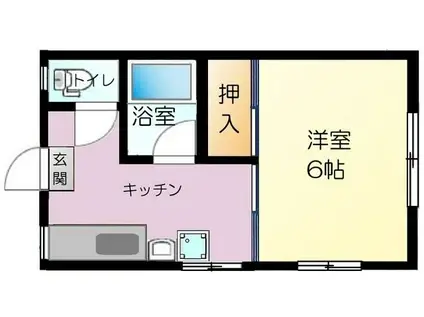 コーポ三幸A(1K/1階)の間取り写真