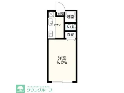 大丸ハイツ(ワンルーム/2階)の間取り写真