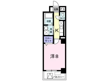 フェリーチェプレッソ北目町(1K/3階)の間取り写真