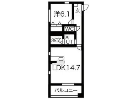 RVII(1LDK/5階)の間取り写真