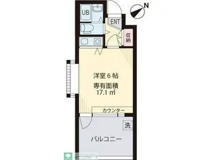 アティクス吉祥寺(ワンルーム/1階)の間取り写真