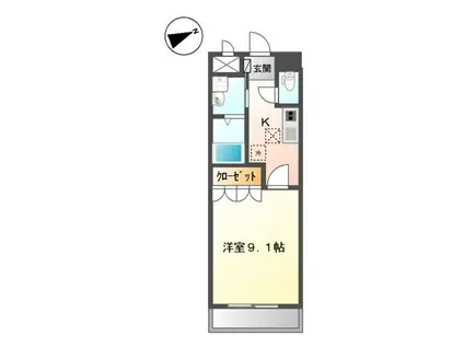 フォレスト・MC(1K/1階)の間取り写真