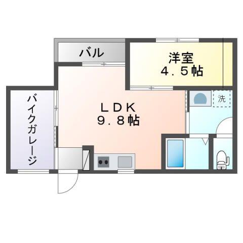 サウザントプレイスG2(1LDK/1階)の間取り写真
