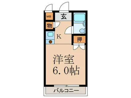 D`S COURT(1K/2階)の間取り写真