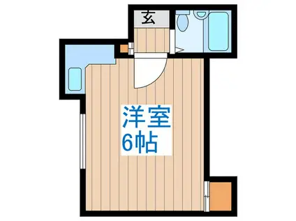 中央コーポ(ワンルーム/1階)の間取り写真