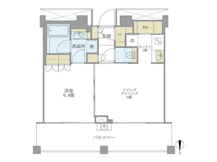 BRILLIA IST 中野セントラルパーク(1LDK/2階)の間取り写真