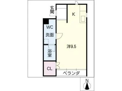 翔-HASHIMA(ワンルーム/2階)の間取り写真