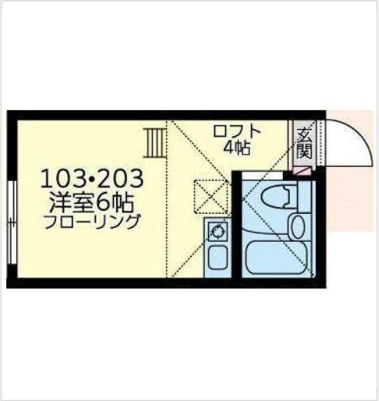 ユナイト上中里ジェイミー(ワンルーム/2階)の間取り写真