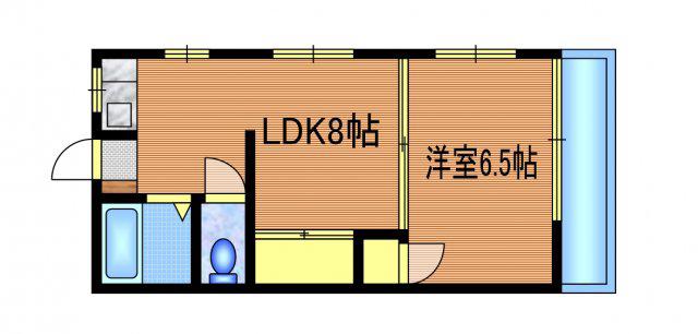 コーポランス十和田(1LDK/2階)の間取り写真